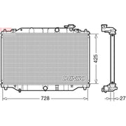 Denso Engine Radiator DRM44040