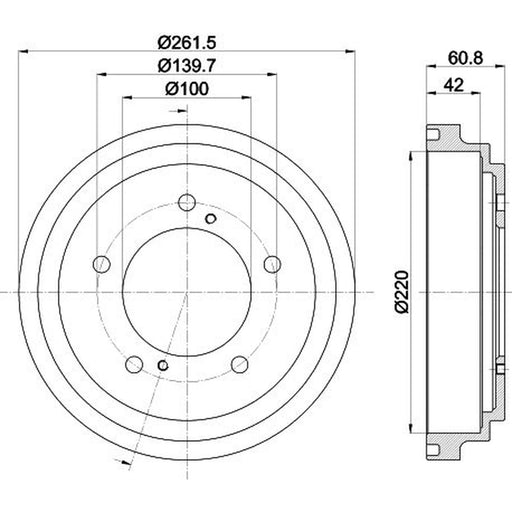Mintex 2 x Brake Drums MBD346-x2