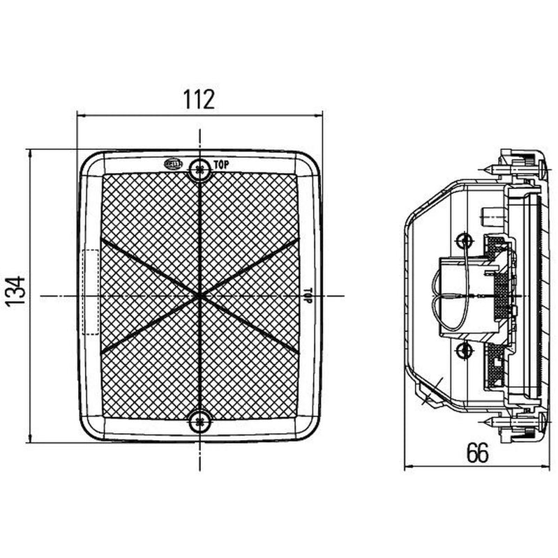 Hella Direction Indicator Light Rear 2BA 013 236-341