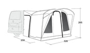 Outwell Fresno Driveaway Awning Grey - Outwell - Van Life Living