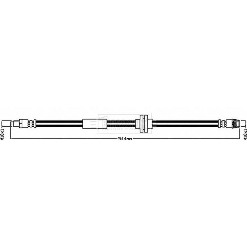 Borg & Beck Brake Hydraulic Hose Line Rear Right BBH8456