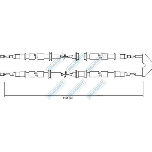 Apec Handbrake Cable Right Rear BBC3495