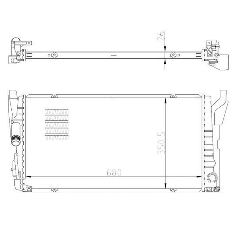 NRF Engine Radiator 50039