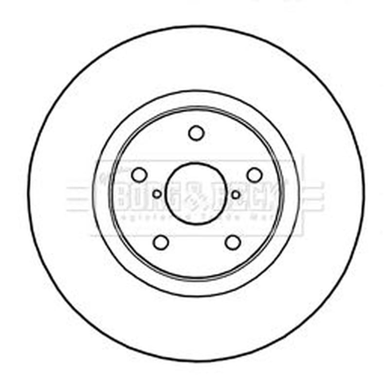 Borg & Beck 2 x Vented Front Brake Discs BBD6035S-x2