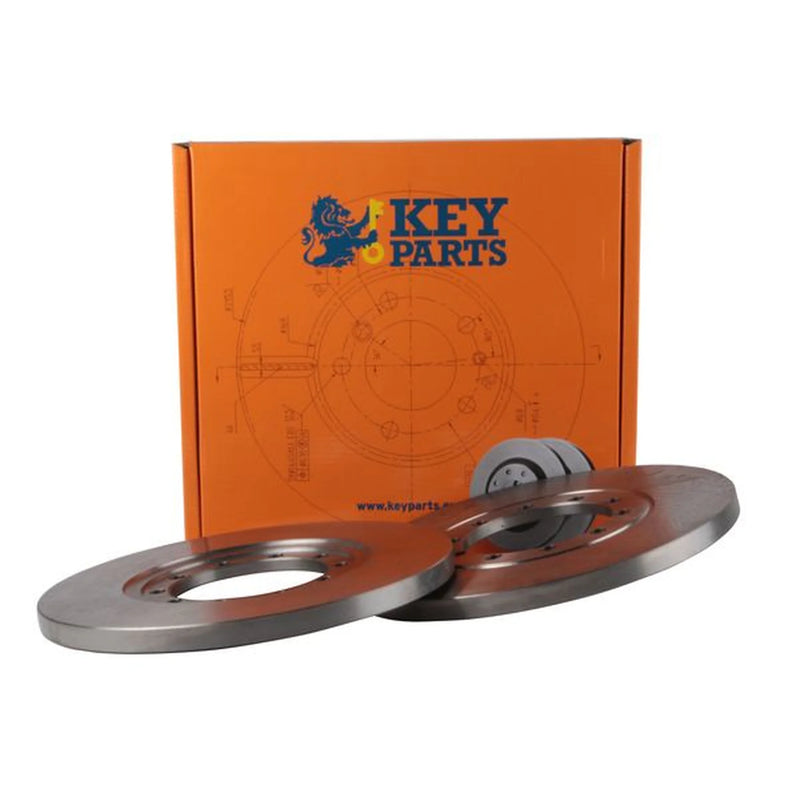 Key Parts 2 x Solid Rear Brake Discs KBD4566-x2