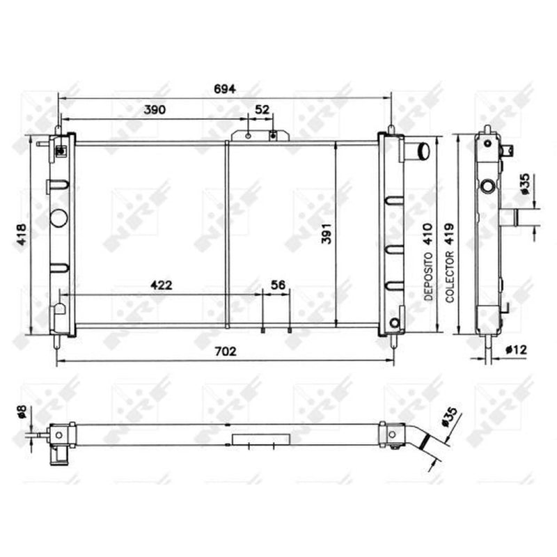 NRF Engine Radiator 52053