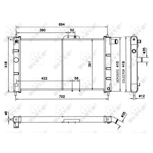 NRF Engine Radiator 52053
