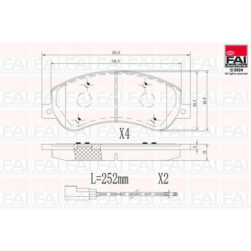 FAI Front Brake Pad Set BP153