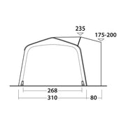 Outwell Jonesville 290SA Flex Drive-Away Awning Campervan 175 - 200 cm - Outwell - Van Life Living
