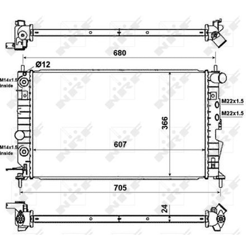NRF Engine Radiator 50219