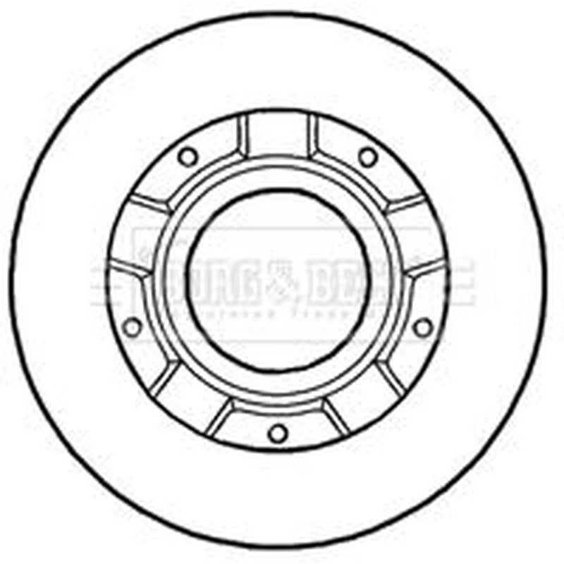 Borg & Beck 2 x Solid Rear Brake Discs BBD5932S-x2