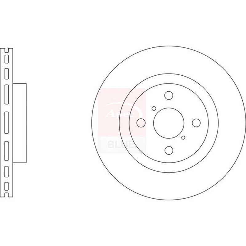 Apec 2 x Vented Front Brake Discs SDK6864-x2