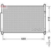 Denso Air Conditioning Condenser fits Suzuki Grand Vitara II 2005-2015