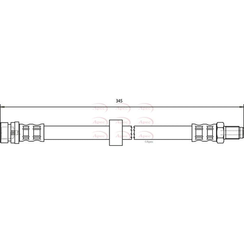 Apec Brake Hydraulic Hose Line Rear HOS3727