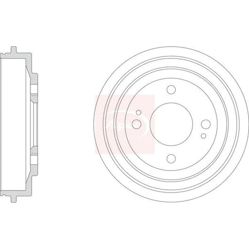 Apec Brake Drum Assembly Rear DRM9206