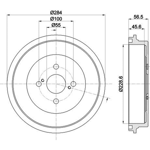 Mintex Brake Drum Assembly Rear MBD380