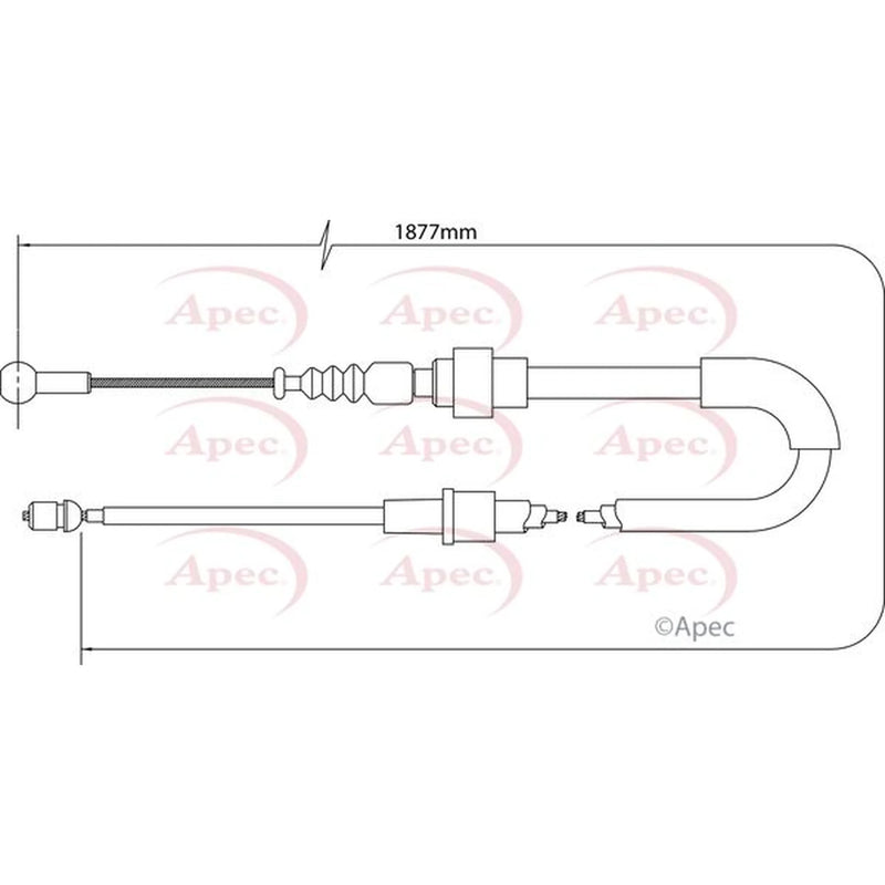 Apec Handbrake Cable Right Rear CAB1548