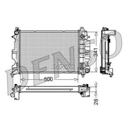 Denso Engine Radiator fits Saab 9-3 1998-2015 2.0 2.2 2.3