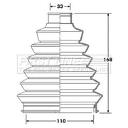First Line Drive Shaft Bellow Kit Wheel Side Thermoplast FCB6214
