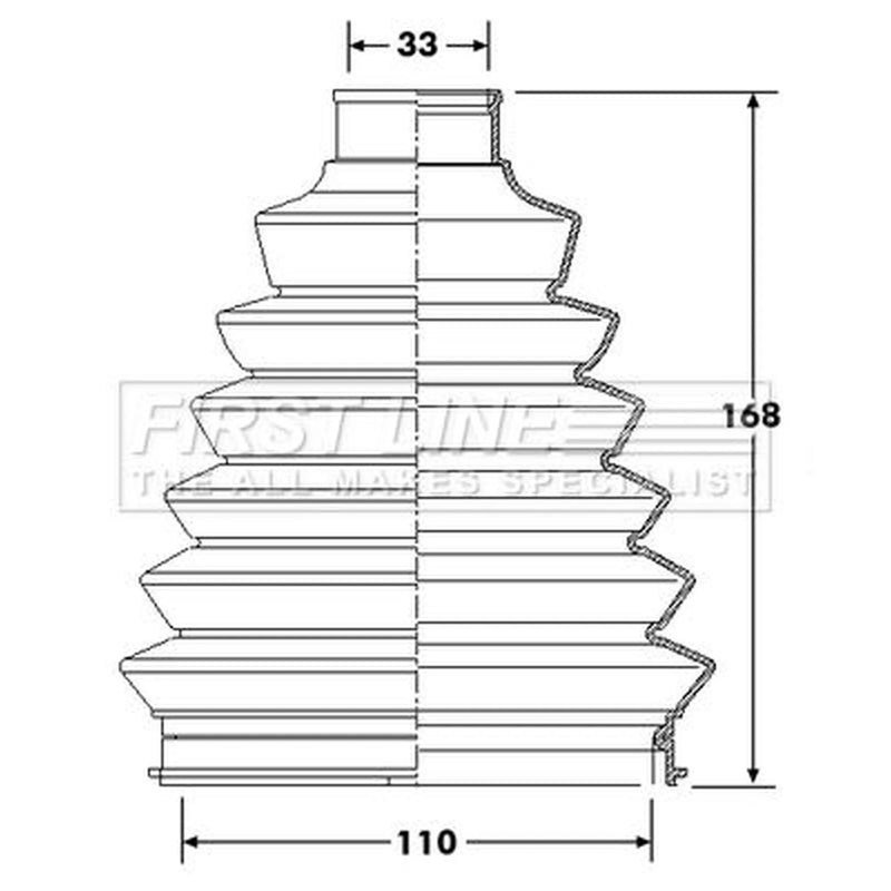 First Line Drive Shaft Bellow Kit Wheel Side Thermoplast FCB6214