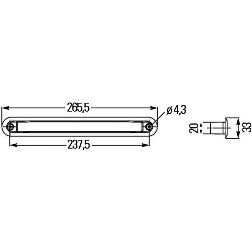 Hella Interior Strip Lamp MD12 White 2JA Interior 2JA 959 073-001 056030 2JA