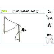 Valeo Electric Window Regulator Lifter Right Front 851443