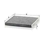 MANN-FILTER Cabin Air Filter (Pollen Filter) behind the glove CUK 2131