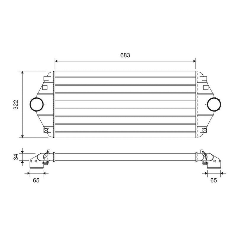 Valeo Intercooler (Charge Air Cooler) 816851