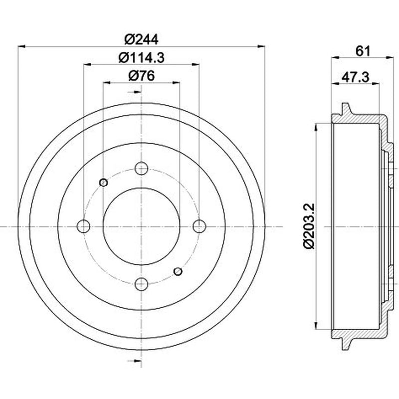 Mintex Brake Drum Assembly Rear MBD328