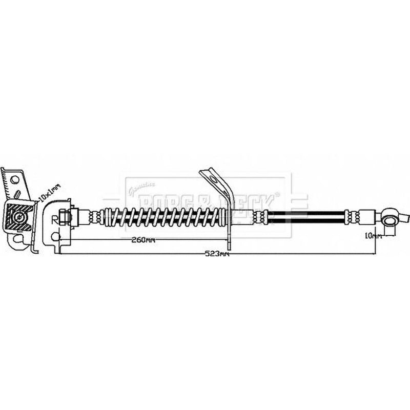 Borg & Beck Brake Hydraulic Hose Line Front BBH8269