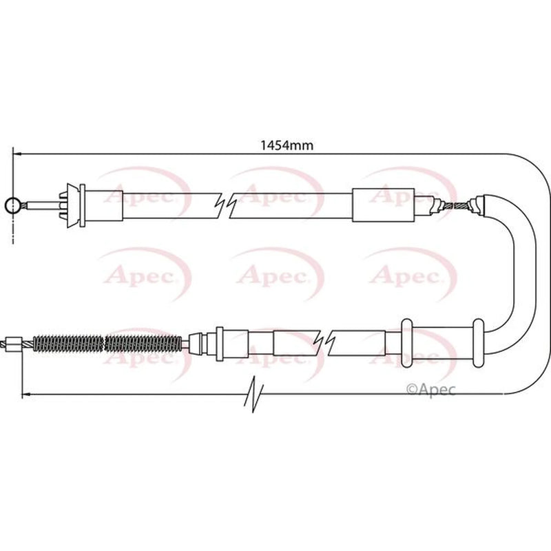 Apec Handbrake Cable Right Rear CAB1093