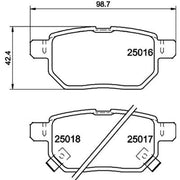 Mintex Rear Brake Pad Set MDB3062