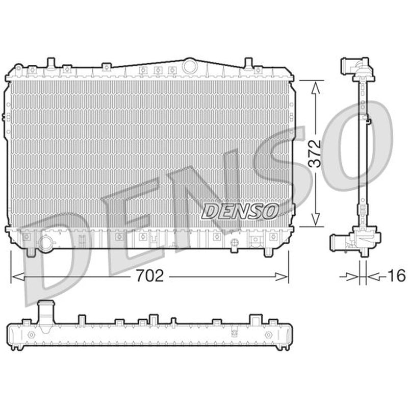 Denso Engine Radiator fits Chevrolet Lacetti 2005-2013 1.4 1.6 1.8
