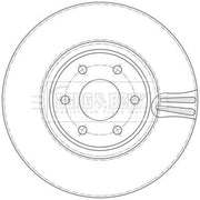 Borg & Beck 2 x Vented Front Brake Discs BBD6222S-x2