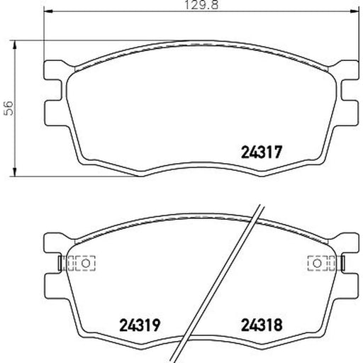Mintex Front Brake Pad Set MDB2733