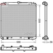 Denso Engine Radiator fits Nissan Navara NP300 2005-2007 2.5