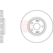 Apec 2 x Vented Front Brake Discs DSK2102-x2