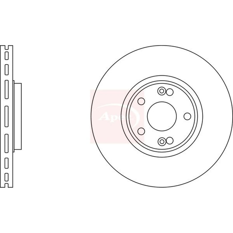 Apec 2 x Vented Front Brake Discs DSK2102-x2