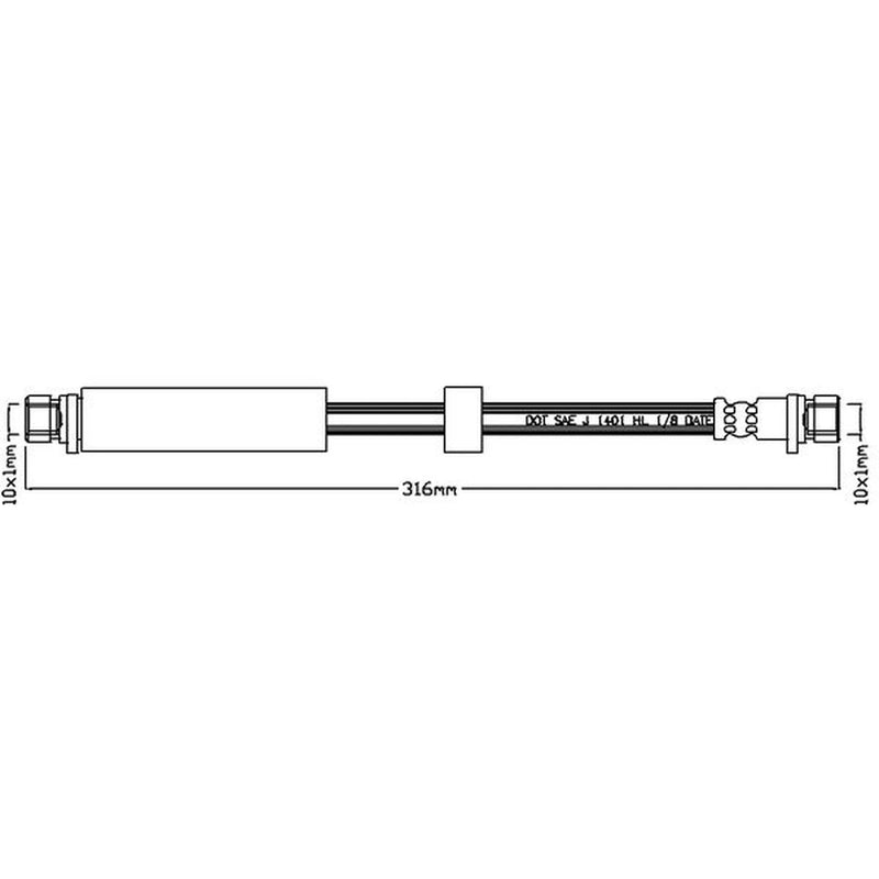 Abtex Brake Hydraulic Hose Line inner ABH1255