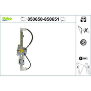 Valeo Electric Window Regulator Lifter Right Rear 850651