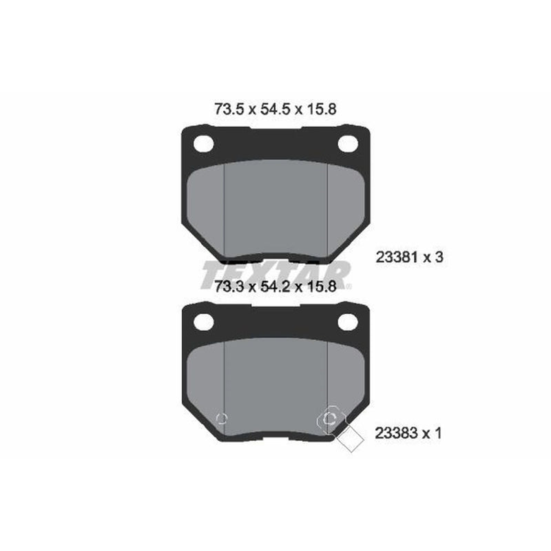 Textar Rear Brake Pad Set 2338102
