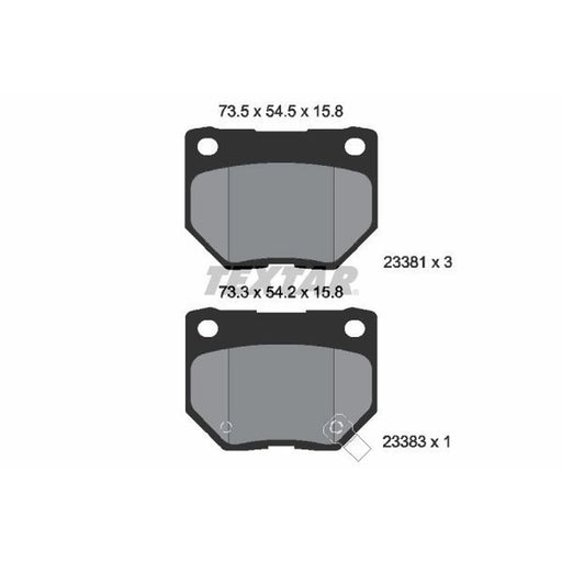 Textar Rear Brake Pad Set 2338102