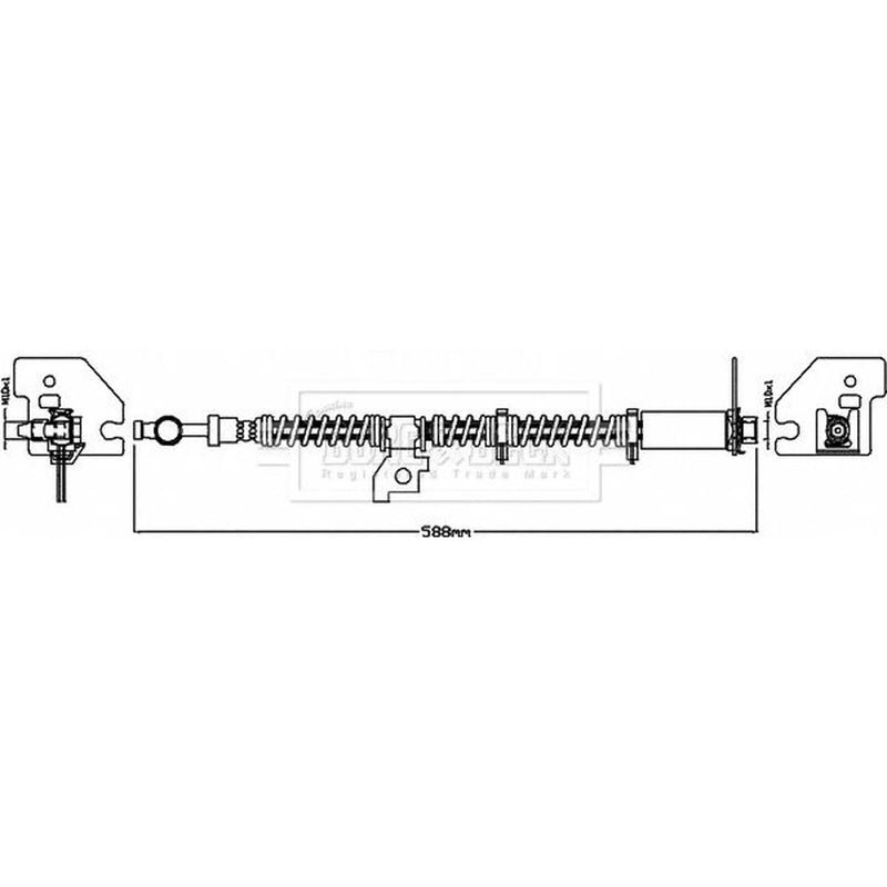 Borg & Beck Brake Hydraulic Hose Line outer BBH8309