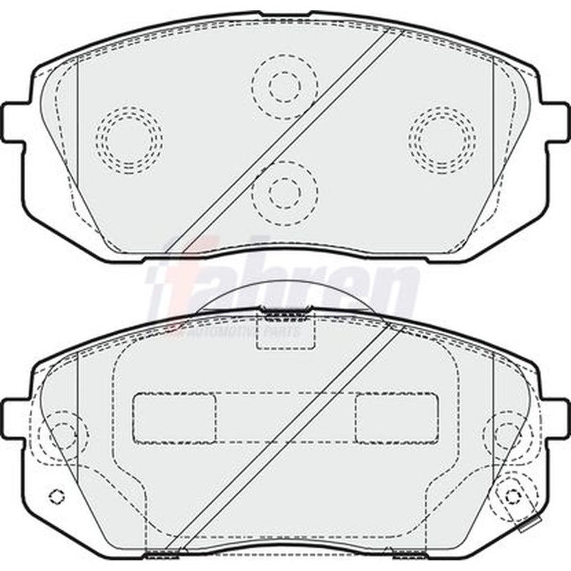 Fahren Front & Rear Brake Discs & Pads fits Kia Soul II 2016-2018 1.6