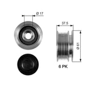 Gates Alternator Overrunning Freewheel Clutch OAP7072