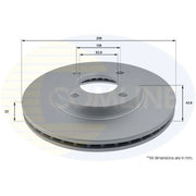 Comline 2 x Solid Rear Brake Discs ADC1207-x2
