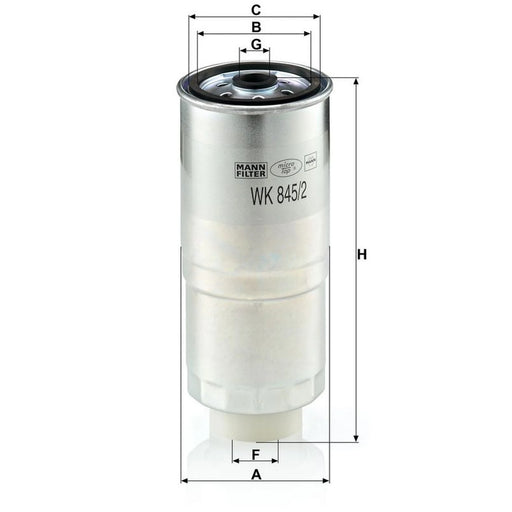 MANN-FILTER Fuel Filter Element WK 845/2