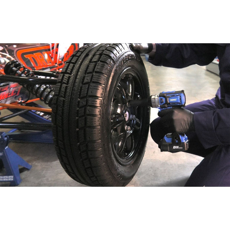 Draper D20 20V Brushless Impact Wrench, 1/2" Sq. Dr., 250Nm, 2 x 2.0Ah Batteries Draper  - Town Parts