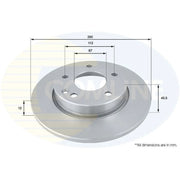 Comline 2 x Solid Front Brake Discs ADC1606