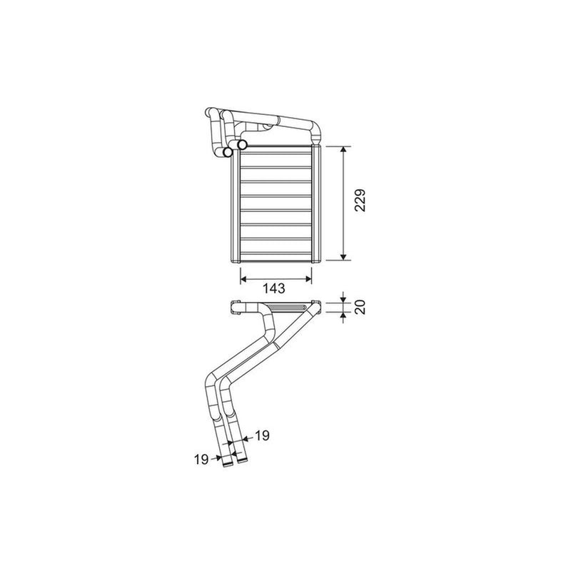 Valeo Heater Matrix Core Heat Exchanger 811648